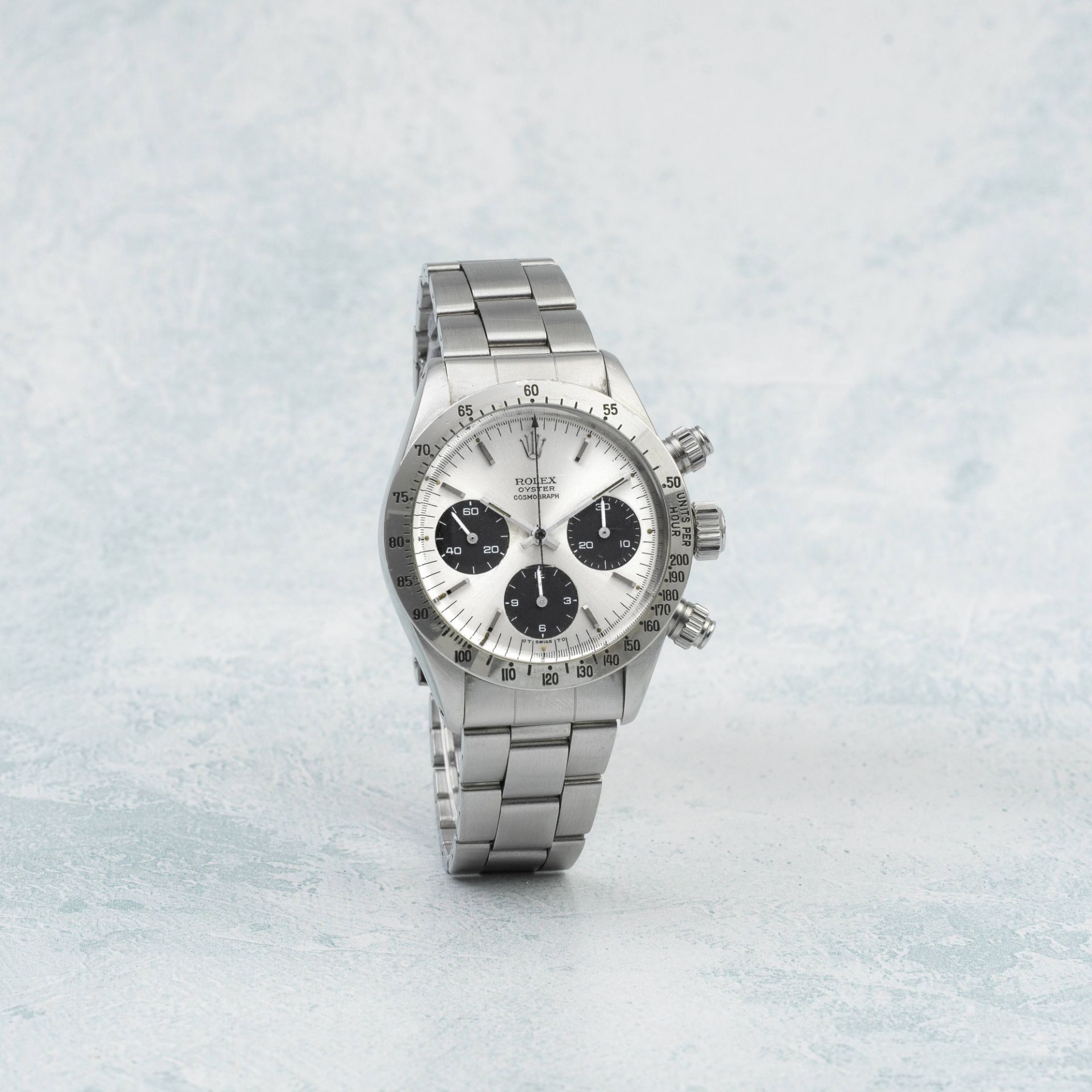 Rolex. A fine stainless steel manual wind chronograph bracelet watch with sigma dial Cosmograph ...