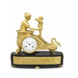 An early 19th century French ormolu and black onyx mantel clock Vaillant a Paris 3
