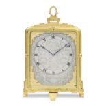 A good mid 19th century gilt and engraved brass strut timepiece Retailed by London & Ryder, 17 Ne...