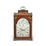 A rare and interesting late 18th century inlaid mahogany 'ting-tang' quarter striking table Clock...