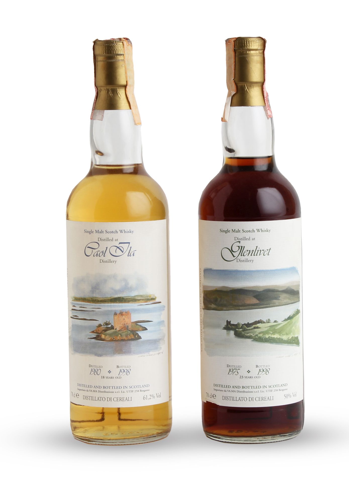 Caol Ila-18 year old-1980 Glenlivet-23 year old-1975