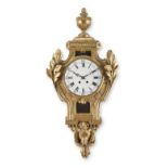 A continental giltwood cartouche wall clock Late 18th century and later
