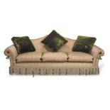 A three seater camel back sofa Made by Peter Dudgeon