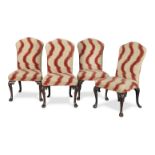 A set of four mahogany side chairs In the George II style (4)