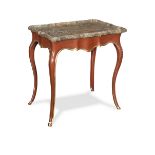 A Dutch red painted and gilt decorated side table Late 18th century
