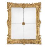 A large carved giltwood mirror 19th century