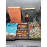 A collection of 4 Dennis Wheatley hard back books, together with an uncorrected proof copy of '