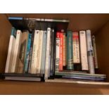 A Box of mixed genre books which include titles 'The Piano Tuner', Why Beckett, Various Poetry