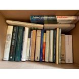 A Box of various books which include titles and authors: The strange ride of Rudyard Kipling his