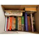 A Box of various books which include titles and authors: two books titled An Insular Possession by