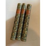 Three volumes of the poetical works of Robert Burns, including the pieces published in his