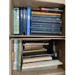 Two boxes of various art and design books which include: The Artist- various volumes, Piranesi,