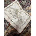 A Collection of 20 various antique maps within a fitted book titled ATLAS. Detail list to the