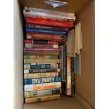 A Box of books which include Titles, The Toll Gate , The Unknown Ajax, Hammond Innes 'The strode