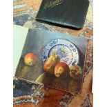 Two antique autograph books which include various paintings, drawings, music and autographs.