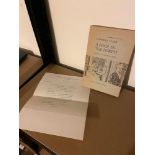 First Edition book titled 'A Fool in the Forest' by Leonard Clark, accompanied with a letter by