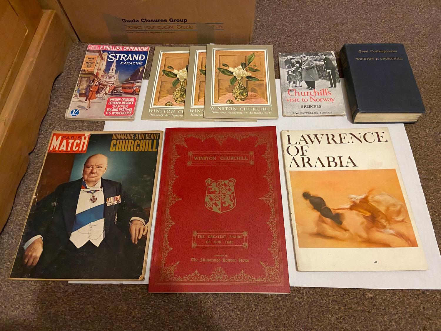A Selection of Churchill novels and magazines which include: The Illustrated London News- An