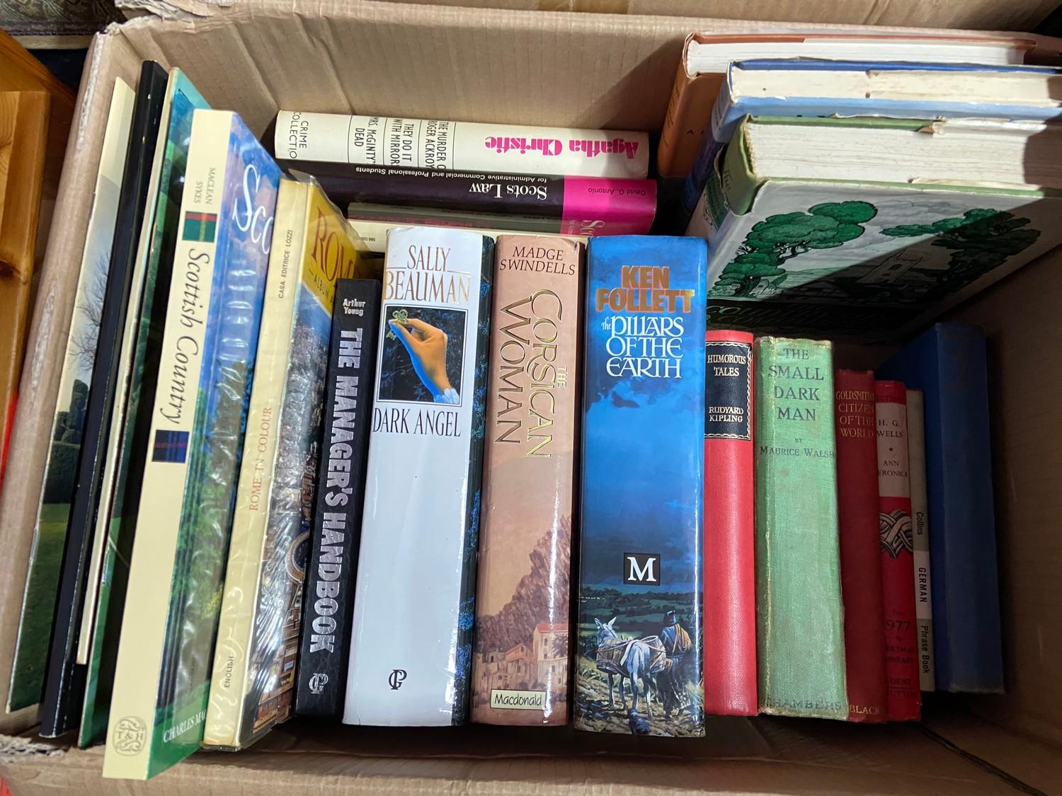 Four boxes of various books which includes titles such as Gin & Bitters by Jane Lane and Humorous - Image 3 of 6