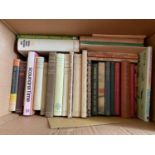 A Box of books which includes Sir Isaac Newton, Enduring Passion by Marie Stopes, The Socialist