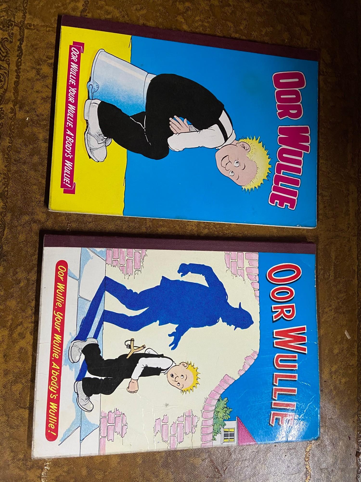 1963 & 1969 Oor Wullie annuals together with 1968 & 1976 The Broons annuals