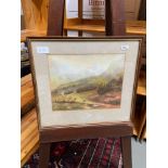 Bertha Rendall Original watercolour of Mountain landscape.