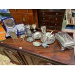 A Selection of various silver plate and E.P Wares to include serving tureen, boxed cutlery and