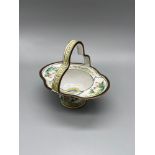 A 19th century Chinese hand painted enamel on copper basket. Designed with various foliage and