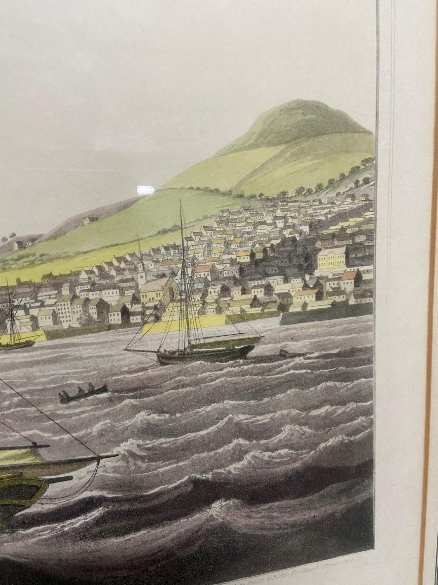 Antique coloured print published by Smith & Elder, 1824. Depicting 'The Town of Dundee' - Bild 5 aus 7