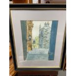 J.F. Morrison original pen and watercolour titled 'Lady Stairs Close' Dated Oct 1991.