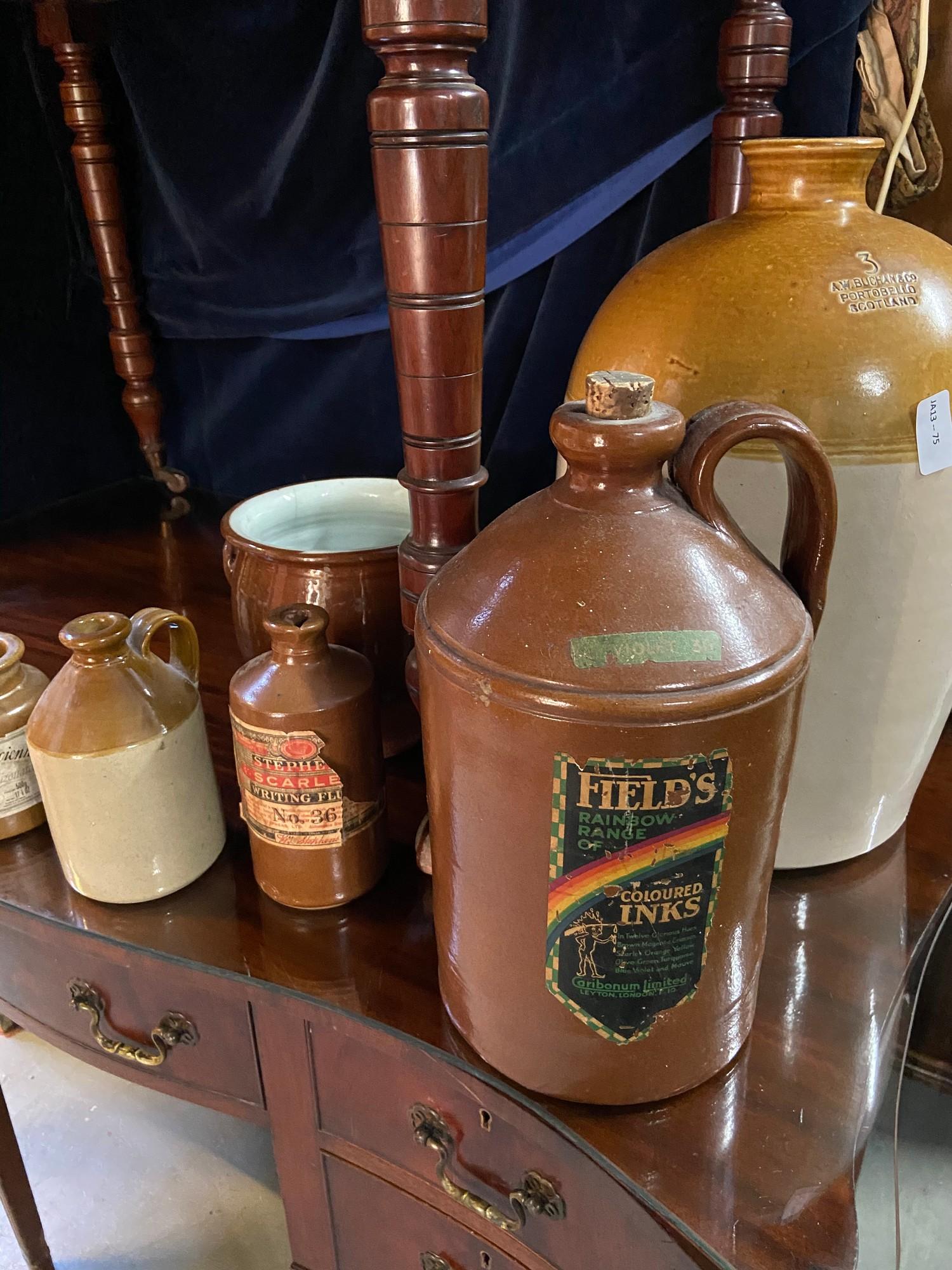 A Selection of various collectable stone ware flagons and pots. Includes a large A.W. Buchan & Co - Image 3 of 8