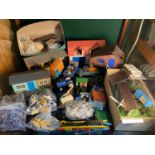 A Collection of Britains farm buildings, vehicles and animals. Includes various accessories.