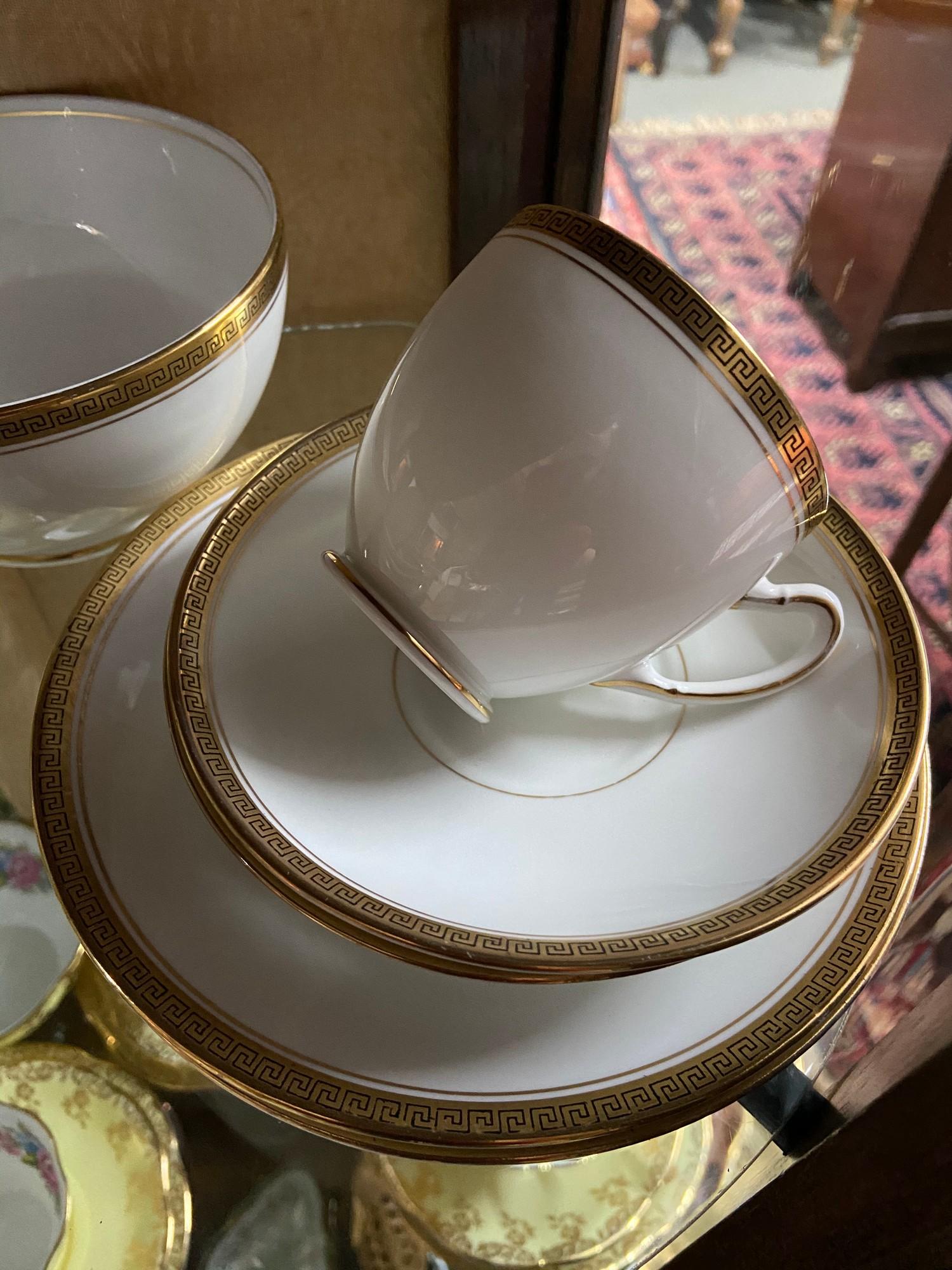 A Vintage Taylor & Kent Longton England gilt trim tea set. - Image 2 of 3