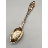 A Birmingham silver birth record spoon. [15.5cm in length]