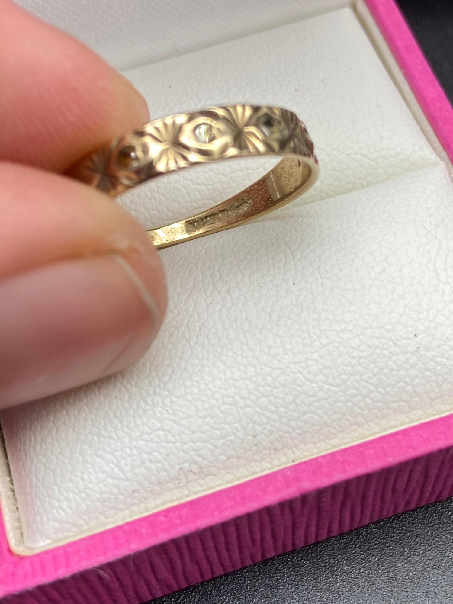 A Lot of various gold jewellery which includes an 18ct gold ring [Missing stones, 1gram], A 9ct gold - Image 6 of 8