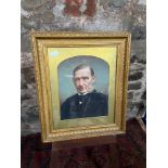 Antique 19th century hand painted portrait of an elderly gentleman. John MacGregor written to the