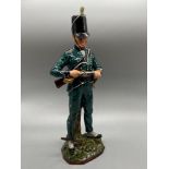 Dresden Sitzendorf 95th Rifleman Private 1815 Porcelain Figurine [As Found]