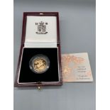1999 Gold Sovereign. Produced by the Royal Mint. Comes with a fitted case and certificate.
