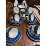 A Vintage 40 piece tea set by Eusancos China E. Hughes & Co Fenton.