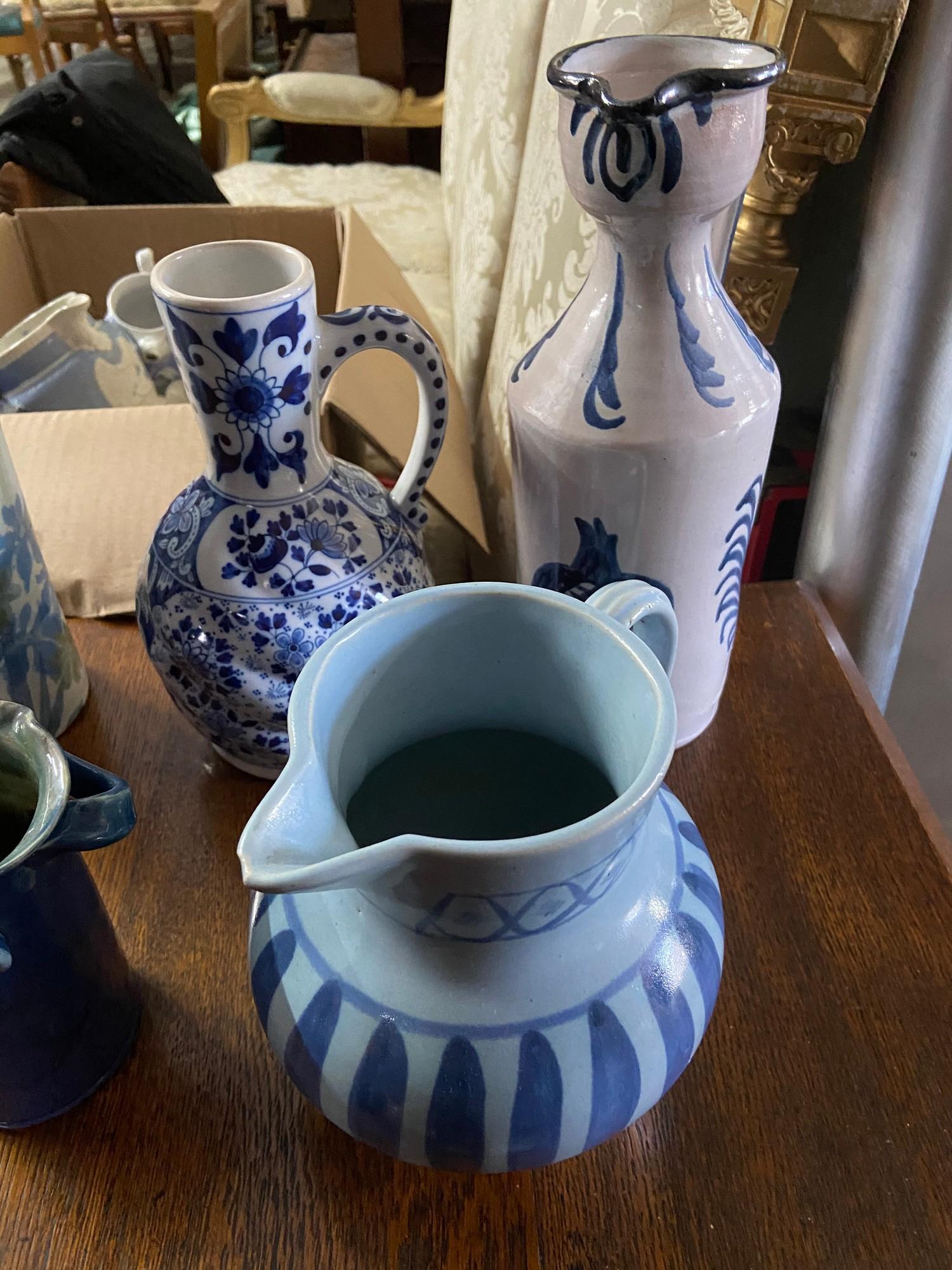 A Selection of studio pottery and stone ware items to include Buchan pottery water jug and Studio - Image 4 of 8