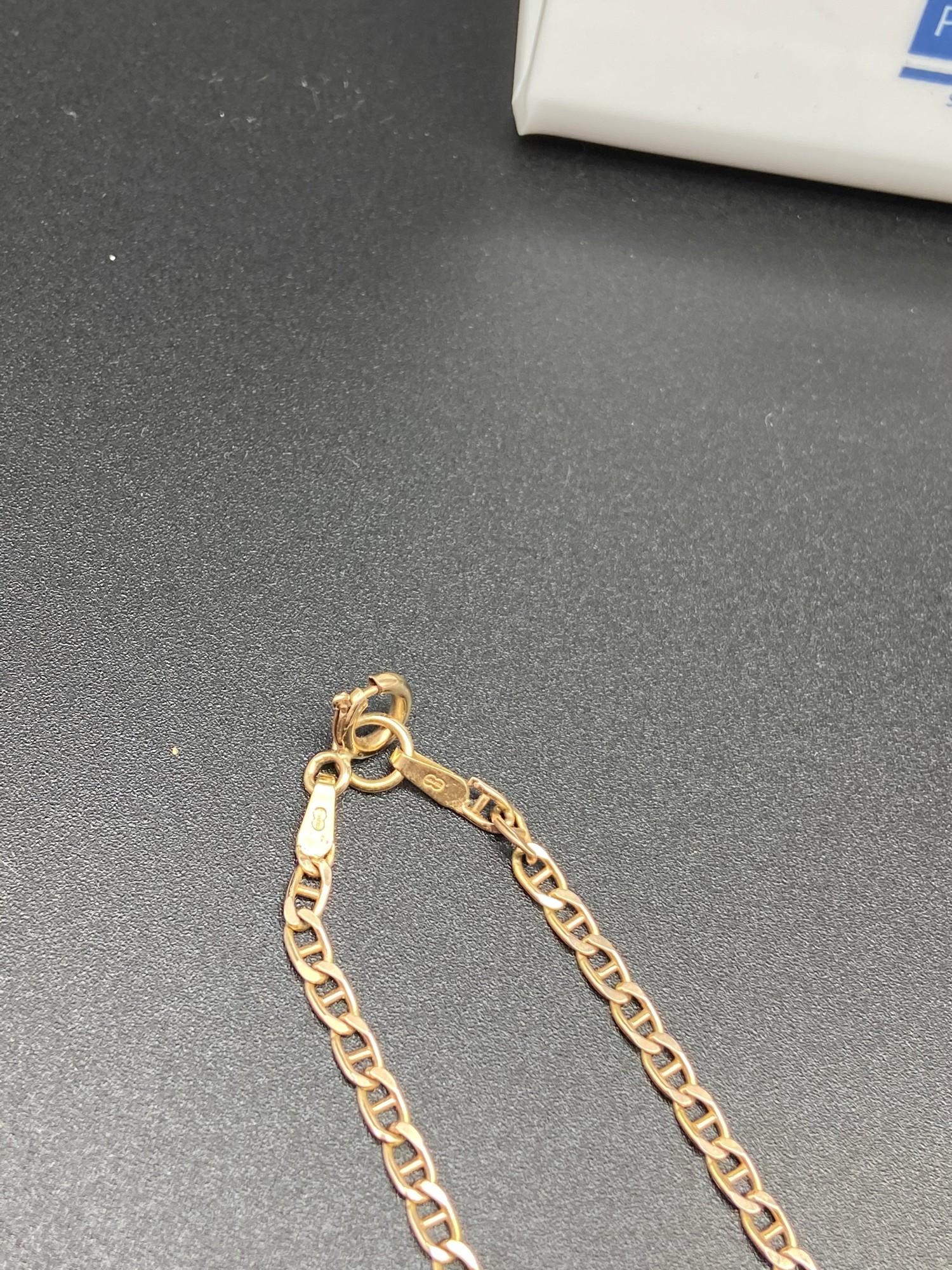 A 9ct gold curb necklace [8 Grams][48cm in Length] - Image 2 of 2