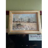 Agnes Wilkinson Original oil painting depicting an outskirt of a village.