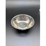 A Sheffield silver pierced trinket bowl. Produced by Robert & Belk and dated 1906. [10.8cm in