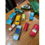 A Selection of playworn corgi and matchbox models, Together with a thunderbird No2 ship and a