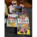 A Collection of vintage Scalextric to include you steer conversion set YS200.