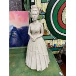 A Rare and elegant Young Queen Elizabeth II, White glazed sculpture figurine. Signed J. Bonnici-