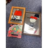 Two Vintage Snoopy advertising mirrors and one other snoopy item.