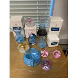 A Quantity of various Caithness glass paperweights and vases