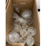 A Box of various Crystal glasses