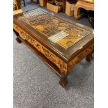 A Chinese hand carved lounge table.