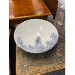 A Studio pottery fern design bowl.